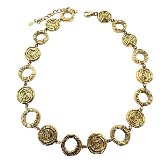 Old Money Style Gold Tone Statement Layering Necklace 16 to 18 Inch New - Picture 6 of 6